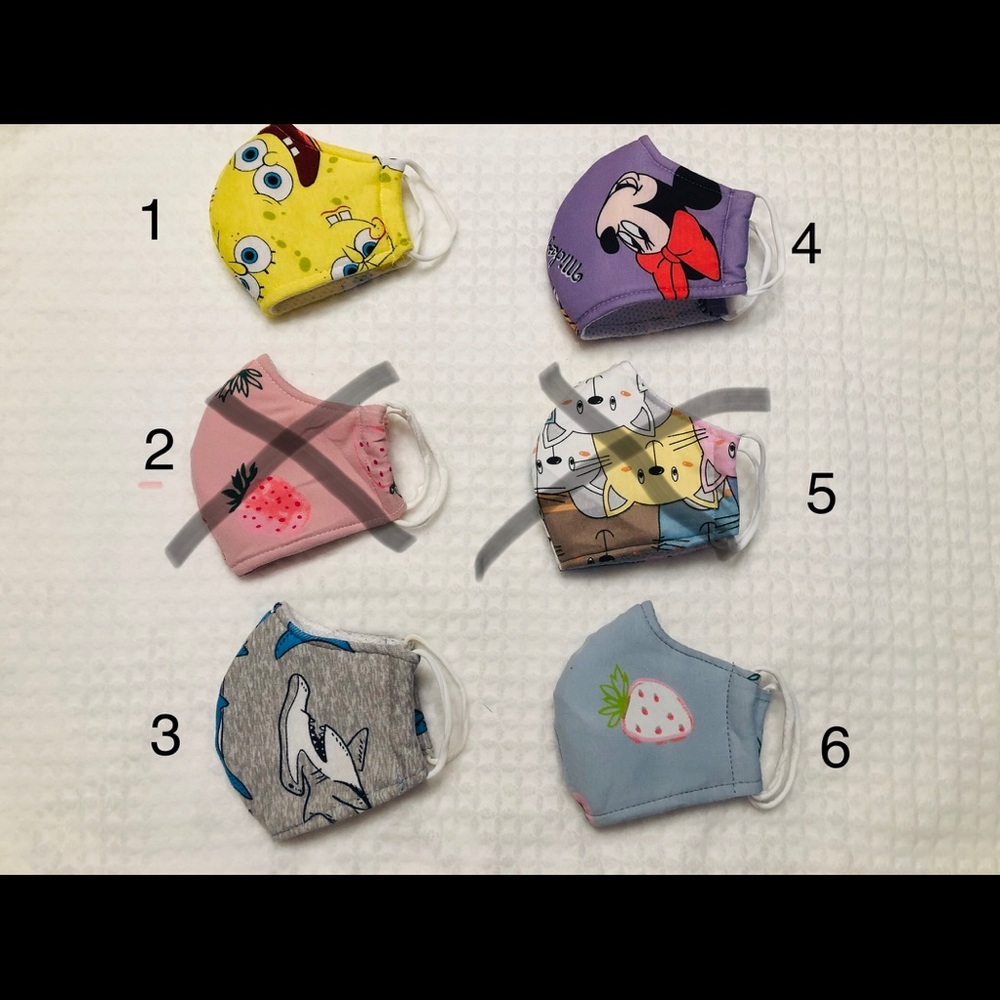 Kids face mask (4Y - 12Y) $12/3 pcs